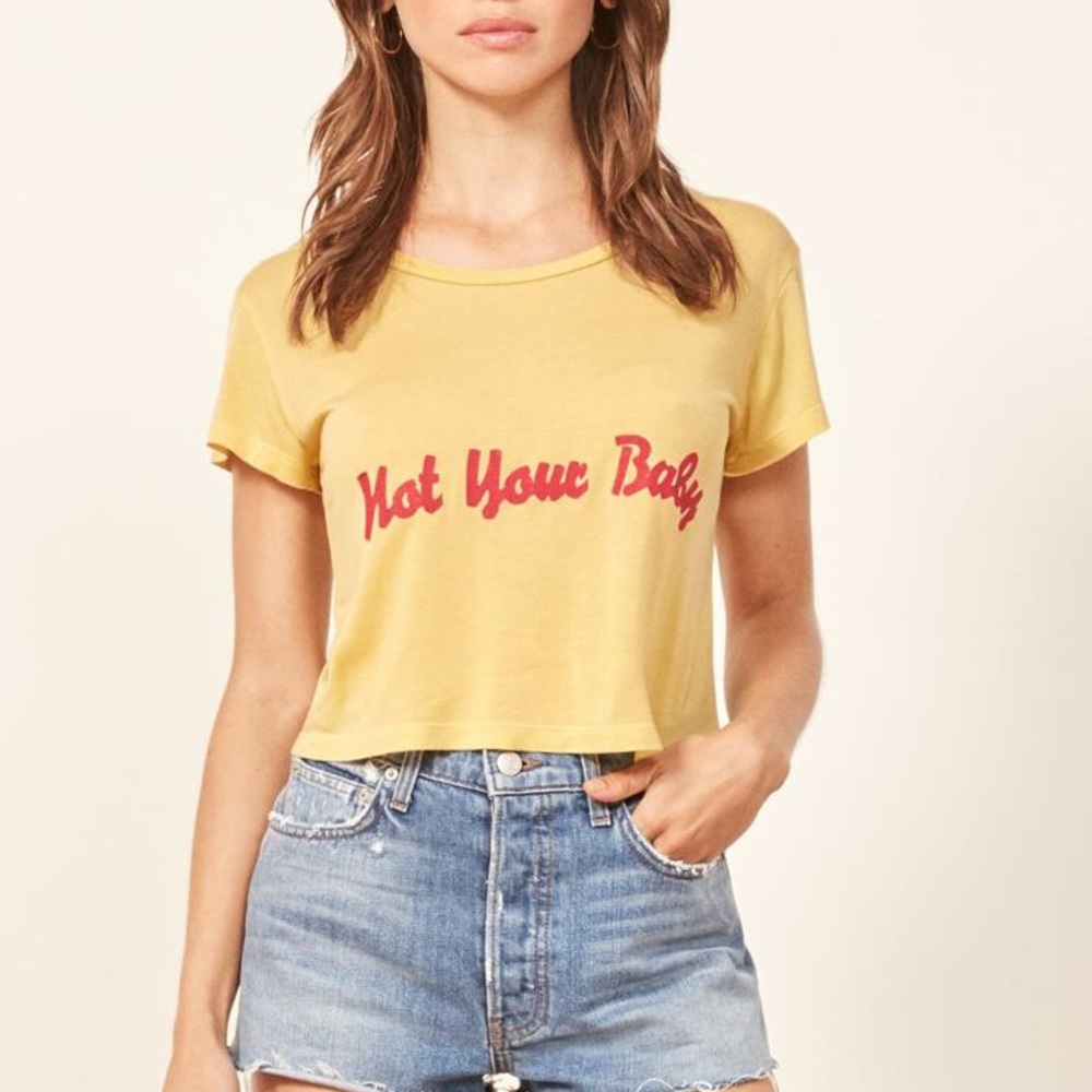Reformation- Hanna Crop Tee